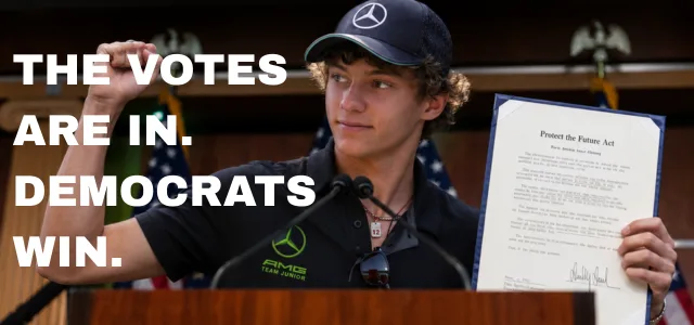 Image: THE VOTES ARE IN. DEMOCRATS WIN.