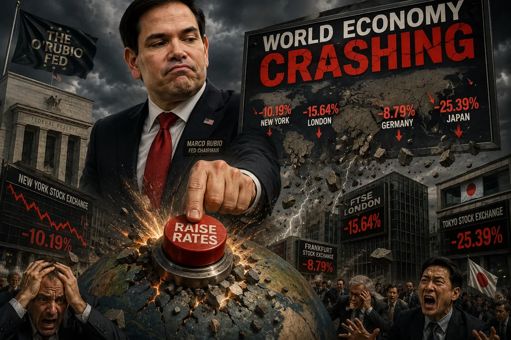Image: Markets in Meltdown: Global Depression Fears Grow as Fed Rate Hikes Trigger Chaos